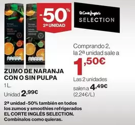 El Corte Inglés - Zumo De Naranja Con O Sin Pulpa