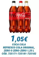 Coca Cola - Refresco Cola Original/ Zero O Zero Zero