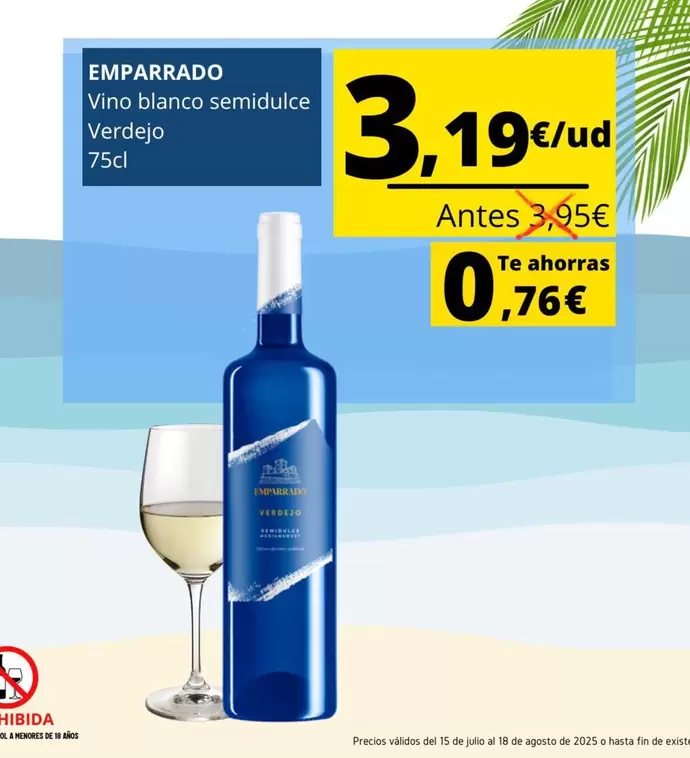 Emparrado - Vino Blanco Semidulce Verdejo