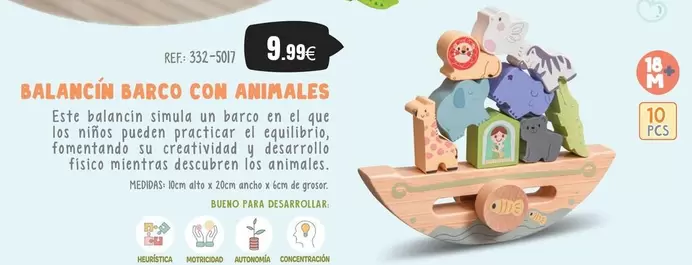 Balancin Barco Con Animales