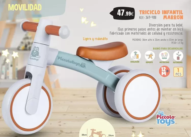 Triciclo Infantil Marron