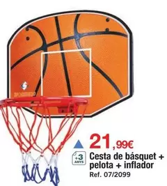 Cesta De Basquet + Pelota + Inflador