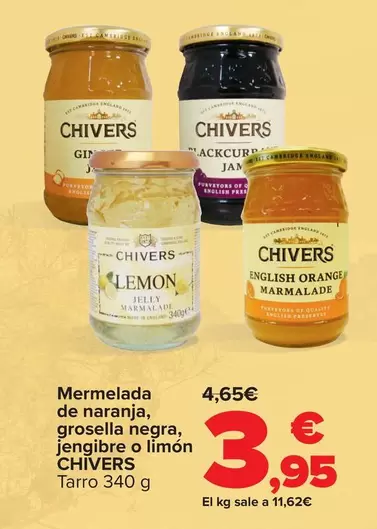Chivers - Mermelada De Naranja Grosella Negra Jengibre O Limón 