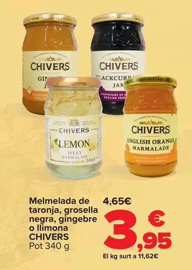 Chivers - Mermelada De Naranja Grosella Negra Jengibre O Limón 