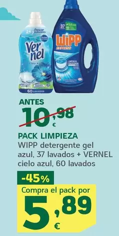 Wipp/Vernel - Detergente Gel Azul + Ciel Azul