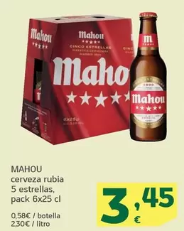 Mahou - Cerveza Rubia 5 Estrellas