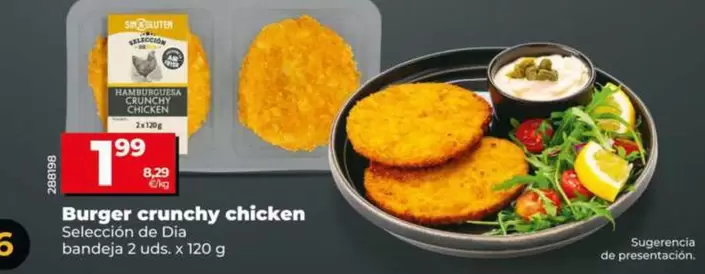Seleccion De Dia - Burger Crunchy Chicken Bandeja 2 Uds. X 120 G