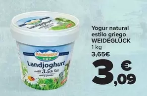 Weideglück - Yogur Natural Estilo Griego