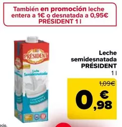 Président - Leche Semidesnatada