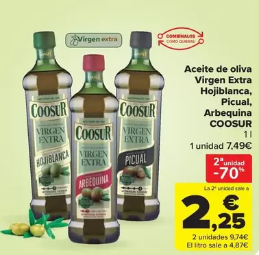 Coosur - Aceite De Oliva Virgen Extra Hojiblanca, Picual, Arbequina