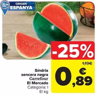 carrefour - Sindria Sencera Negra El Mercado