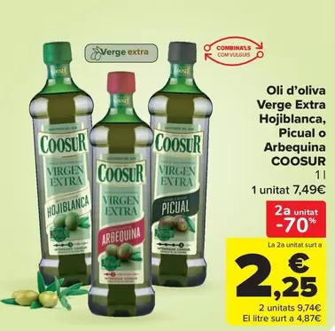 Coosur - Oli D'oliva Verge Extra Hojiblanca, Picual O Arbequina