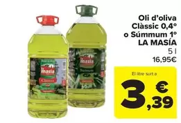 La Masía - oli d'oliva classic 0,4° o sémmum 1°