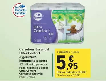 carrefour - Carrefour Essential Ultra Confort 3 Geruzako Komuneko Papera