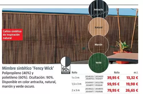 Mimbre Sintético 'Fency Wick'
