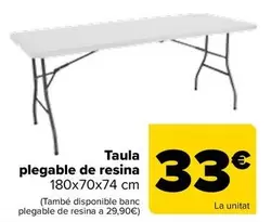Mesa Plegable De Resina