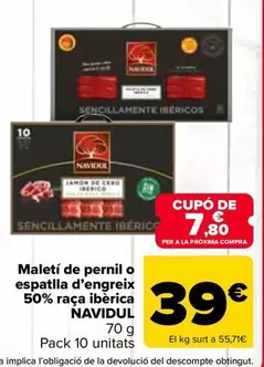 Navidul - Maletín De Jamón O Paleta De Cebo 50% Raza Ibérica