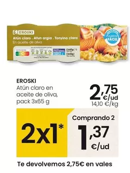 Eroski - Atun Claro En Aceite De Oliva