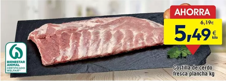 Costillador Cerdo Fresca Plancha