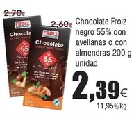 Froiz - Chocolate Negro 55% Con Avellanas O Con Almendras