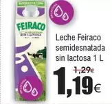 Feiraco - Leche Semidesnatada Sin Lactosa