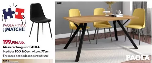 Mesa Rectangular Paola