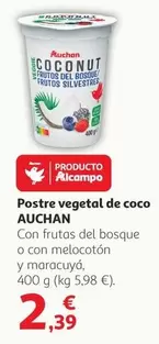 Auchan - Postre Vegetal De Coco
