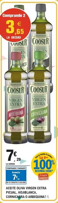 Coosur - Aceite Oliva Virgen Extra Picual, Hojiblanca, Concipara O Abreguant