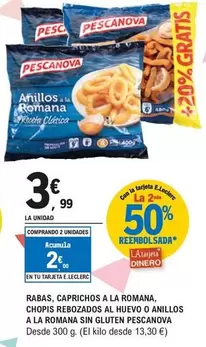 Pescanova - Rabas, Caprichos A La Romana, Chopios Rezonados Al Huevo O A Nillos A La Romana Sin Gluten