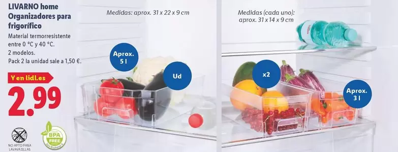Livarno Home - Organizadores Para Frigorifico