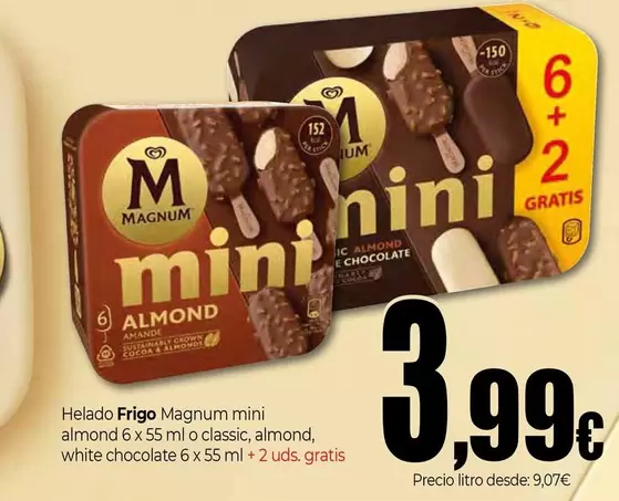 Magnum - Helado Frigo Mini Almond