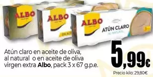 Albo - Atun Claro En Aceite De Oliva, Al Natural O En Aceite De Oliva Virgen Extra
