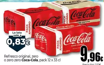 Coca-Cola - Refresco Original, Zero O Zero Zero