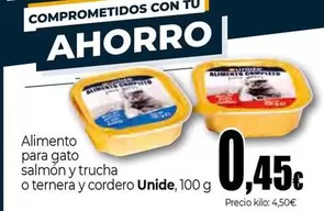 Unide - Alimento Para Gato Salmon Y Trucha O Ternera Y Cordero
