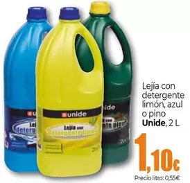 Unide - Lejía Con Detergente Limon/ Azul O Pino