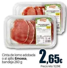 Emcesa - Cinta De Lomo Adobada O Al Ajillo