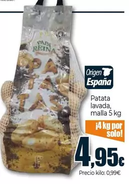Patata Lavada, Malla