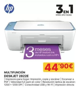 HP - Multifuncion Deskjet 2822E