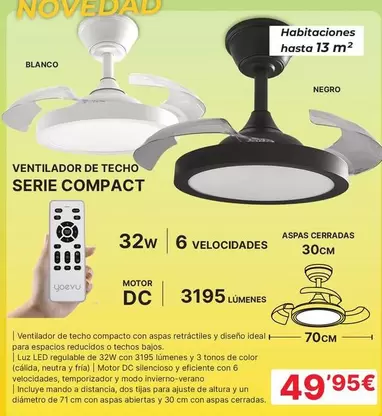 Ventilador De Techo Serie Compact 
