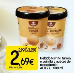 Alteza - Helado Tarrina Turron O Vainilla Y Nueces De Macadamia