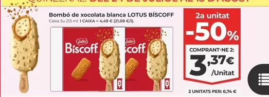 Lotus - Bombo De Xocolata Blanca Biscoff