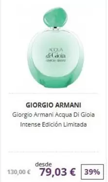 Giorgi Armani - Acqua Di Gioia Intense Edición Limitada