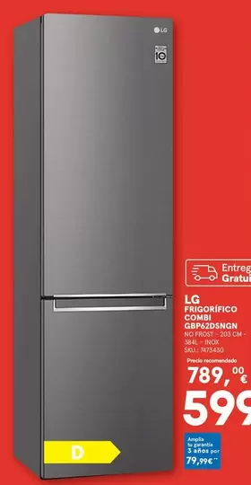 LG - Fugorificio Combi Gbp62dsngn