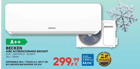 Becken - Aire Acondicionado Bac8697