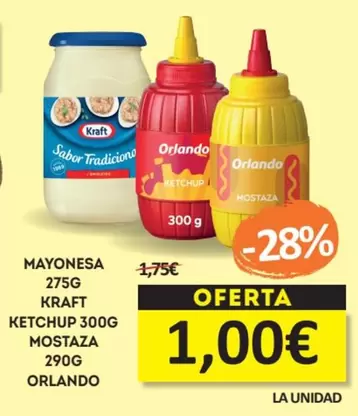 Kraft - Mayonesa 275G/ Ketchup 300G/ Mostaza 290G Orlando