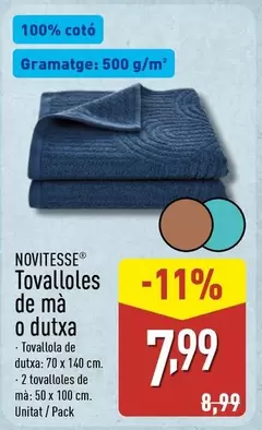 Novitesse - Toallas De Mano O Ducha