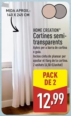 Home Creation - Cortinas Semi- Transparentes