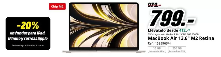 Apple - Macbook Air 13.6" M2 Retina
