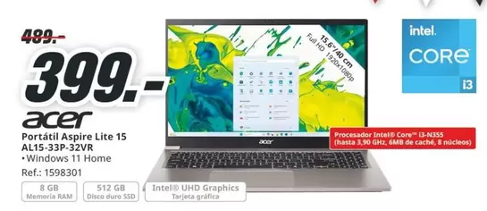 Acer - Portátil Aspire Lite 15 Alls 33-32r2