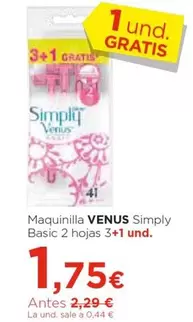 Venus - Maquinilla Simply Basic 2 Hojas